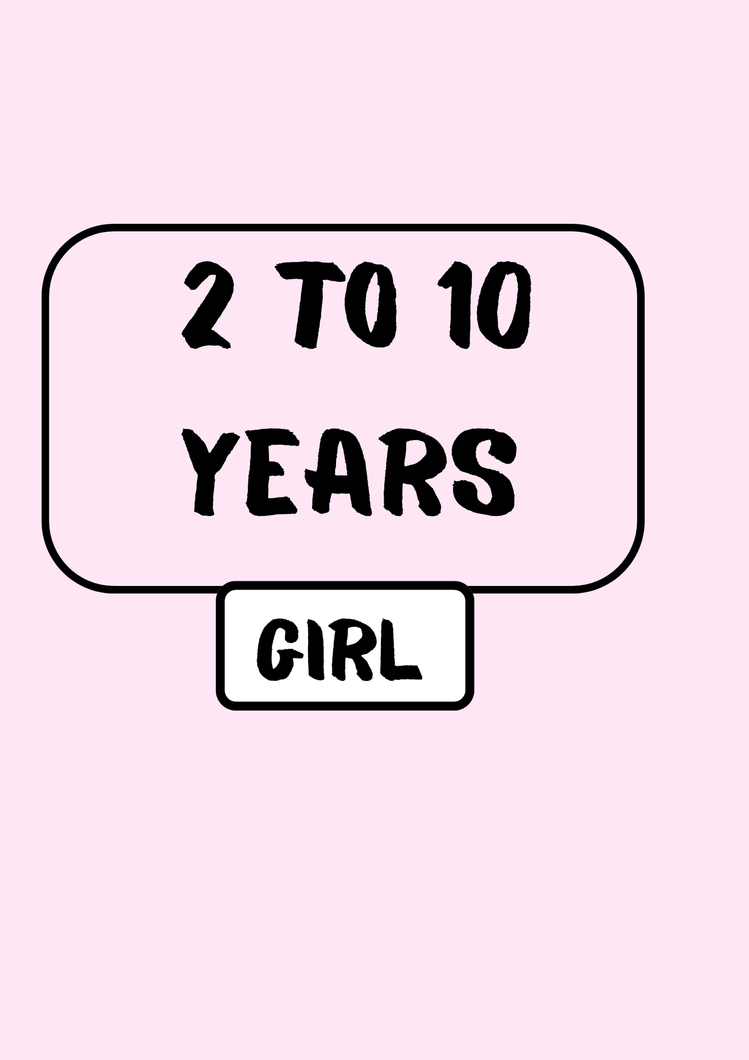 2 to 10 years Girl
