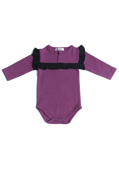 🖤 Little Classic – Romper & Black Trouser Set