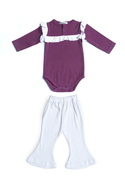 🎀 Cozy Petals – Onesie Winter Dress