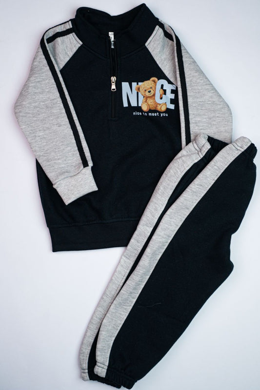 🐭Mickey Style Kids Winter Tracksuit Set🖤🤍 2-Piece Set