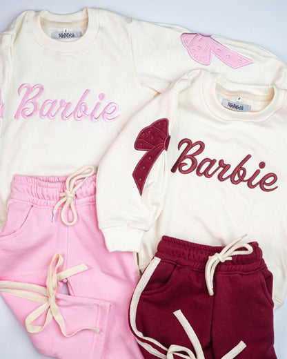 Barbie Bow Sweatshirt & Trouser Set 🎀💕❄️
